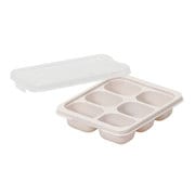LD-337 [冷凍 保存 容器 小分け トレー お弁当 おかず 離乳食 作り置き 20ml×6マス 2個組 ワームグレー]