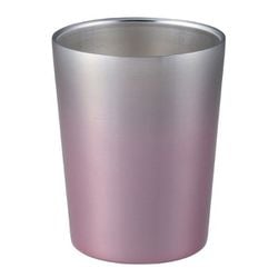 タンブラー コンビニカップ コーヒー 対応 380ml 保冷 保温 真空二重構造 グラデーション ウォームピンク NM-174