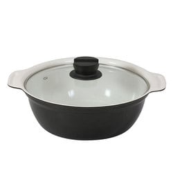 卓上鍋 両手鍋 IH 24cm ガラス蓋付 セラミック ビストロ カローレ NQ-0053