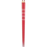 色えんぴつ ボーダー 赤 22.5cm