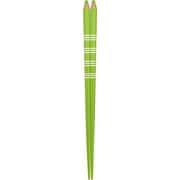 色えんぴつ ボーダー 黄緑 22.5cm