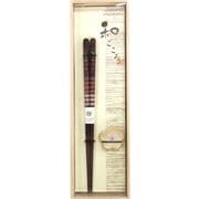 和ごころ とんぼ玉 あじさい 桐箱ギフト 箸・箸置きセット 21cm