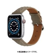 IQ-AW011B41-MO [Apple Watch 41/40/38mm キルティング レザーベルト （011） モカ]