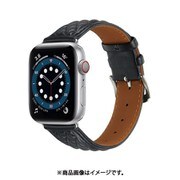 IQ-AW011B41-BK [Apple Watch 41/40/38mm キルティング レザーベルト （011） ブラック]