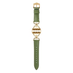 IQ-AW010B41-GR [Apple Watch 41/40/38mm リング クロコレザーベルト （010） グリーン]