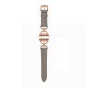 IQ-AW010B45-GY [Apple Watch 45/44/42mm リング クロコレザーベルト （010） チャコールグレー]