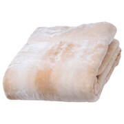 FQ02045401C10 2枚合わせ毛布 シングルサイズ ポリエステル100％ 掛け毛布 中国製 洗濯可 ベージュ