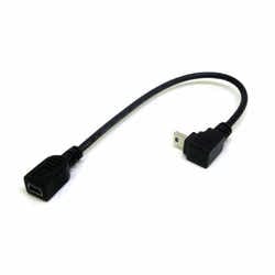 USBmini L型ケーブル延長20cm 下L型 CA2317