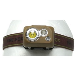 FIRE-FOX 滑らないヘッドバンド付 完全防水 LED ヘッドランプ 赤白切替 FX-1910