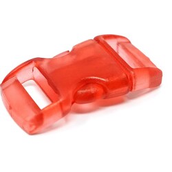パラコードバックル 30×15mm クリアレッド