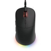 【HELIOS UX3V2】 RGB有線ゲーミングマウス 癖のない左右対称デザイン 重量69g Kailh 8.0スイッチを搭載 パラコードケーブル採用 ブラック UX3V2 BK