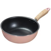 ナチュラルクックピュア いため鍋 20cm IH対応 オール熱源対応 ふっ素加工 ピンク HB-6658