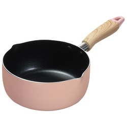 ナチュラルクックピュア 行平鍋 18cm IH対応 オール熱源対応 ふっ素加工 ピンク HB-6659