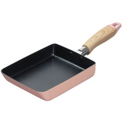 ナチュラルクックピュア 玉子焼き フライパン 13×18cm IH対応 オール熱源対応 ふっ素加工 ピンク HB-6660