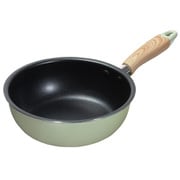 ナチュラルクックピュア いため鍋 20cm IH対応 オール熱源対応 ふっ素加工 グリーン HB-6664