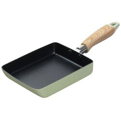 ナチュラルクックピュア 玉子焼き フライパン 13×18cm IH対応 オール熱源対応 ふっ素加工 グリーン HB-6666