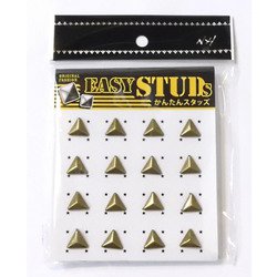 E-ST41-AG [爪スタッズ 三角型 アンティークゴールドカラー 9mm 16個入り]