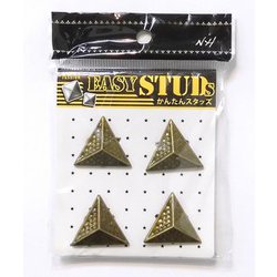 E-ST44-AG [爪スタッズ 三角型 アンティークゴールドカラー 25mm 4個入り]