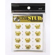 E-ST31-GL [爪スタッズ クラウン型 ゴールドカラー 14×9mm 12個入り]