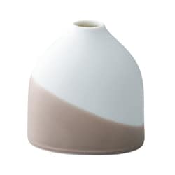 Liota（リオタ） 一輪挿し 花瓶 楕円花入れ 高さ約8cm ベージュ /美濃焼/日本製 111071