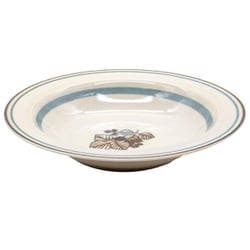 Anyware（エニウェア） ボウル 皿 L 約21cm フイユ（葉） ブルーグレー /美濃焼/食洗機・レンジ対応/日本製 111045