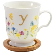 パルテール マグカップ 約350ml /木製コースター付/ イニシャル / 「Y」 112106