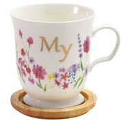 パルテール マグカップ 約350ml /木製コースター付/ イニシャル / 「MY」 112107
