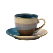 Glaze works(グレイズワークス) カップ&ソーサー 約320ml グリーン /美濃焼/食洗機・レンジ対応/日本製 266421