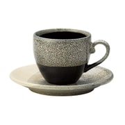 Glaze works(グレイズワークス) カップ&ソーサー 約320ml グレー /美濃焼/食洗機・レンジ対応/日本製 266423