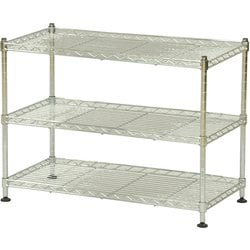 ミニスチールラック3段 幅60cm メッキ KS-MR6030 メッキ
