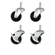 CC-600 BK [19mm/25mmスチールラック用 キャスター （PP） 4個セット]