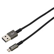PREMIUM両面microUSBケーブル 2A 0.5m ガンメタ BUSMRAN050GM