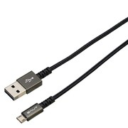 PREMIUM両面microUSBケーブル 2A 2m ガンメタ BUSMRAN200GM