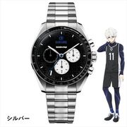 ブルーロック クロノグラフ腕時計 シルバー 凪誠士郎 [キャラクターグッズ]