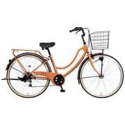 シティサイクル RYフロートミックス 26インチ 外装6段変速 テラコッタオレンジ MK-23-013