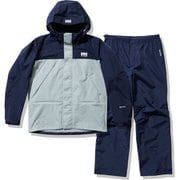 ヘリーレインスーツ Helly Rain Suit HOE12311 アクアグレー×ヘリーブルー(AX) WSサイズ [アウトドア レインウェア上下セット レディース]