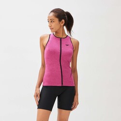 新品タグ付き speedo 競泳水着 スイムウェア DIAGONA ZIP 公式】オブシディアンルースンニースキン（レディース