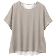 ハイブリッドベントチュールティー HYBRID VENT TULLE TEE DC723100 パールグレー(RL) Mサイズ [フィットネス ヨガ シャツ レディース]