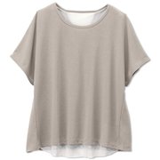ハイブリッドベントチュールティー HYBRID VENT TULLE TEE DC723100 パールグレー(RL) Lサイズ [フィットネス ヨガ シャツ レディース]