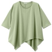アシンメトリー3/4ティー ASYMMETRY 3/4 TEE DC723109 グリーンフォグ(GF) Mサイズ [フィットネス ヨガ シャツ レディース]
