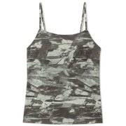 スキニッシュプリントキャミソール SKINISH PRINT CAMISOLE DC123104P ブラック(K) Mサイズ [フィットネス ヨガ カップ付きシャツ レディース]
