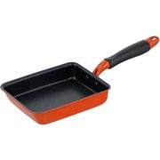 玉子焼き器 エッグパン 13×18cm IH/ガス火 オール熱源対応 オレンジ 耐摩耗性300万回 ベストウェア レジスタンス ND-5775