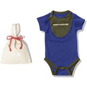 ショートスリーブロンパースアンド2Pビブ B S/S Rompers&2P Bib NTB12354 TNFブルー(TB) 80サイズ [ベビー ロンパース&ビブセット]