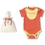 ショートスリーブロンパースアンド2Pビブ B S/S Rompers&2P Bib NTB12354 レトロオレンジ(RO) 80サイズ [ベビー ロンパース&ビブセット]