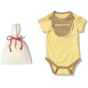 ショートスリーブロンパースアンド2Pビブ B S/S Rompers&2P Bib NTB12354 サンライト(SL) 80サイズ [ベビー ロンパース&ビブセット]