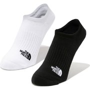 TNF ロゴ 2P ショート ユニセックス ソックス TNFブラック×TNFホワイト(KW) Mサイズ(25-27cm) NN82311