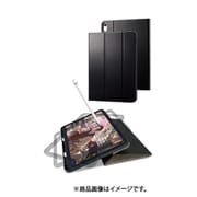 iPad 10.9インチ 第10世代(2022)用 ケース ソフトレザー カバー 手帳型 スリープ対応 マグネット フラップ フリーアングル ドローイングアングル 360度回転 スタンド機能付 衝撃吸収 ブラック TB-A22RDPLC2BK