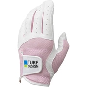TDGL-2170L WH/PK M [ゴルフグローブ レディース 両手用 Mサイズ ホワイト/ピンク]