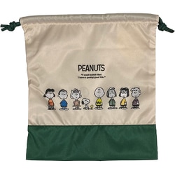 SN-PCH03（M） PEANUTS ポーチ Mサイズ IVORY/GREEN [キャラクターグッズ]