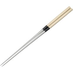 本焼ステンレス 朴柄盛箸 210mm BML2206